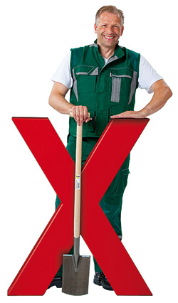 Gartenbau-Handwerker mit bauXpert-X